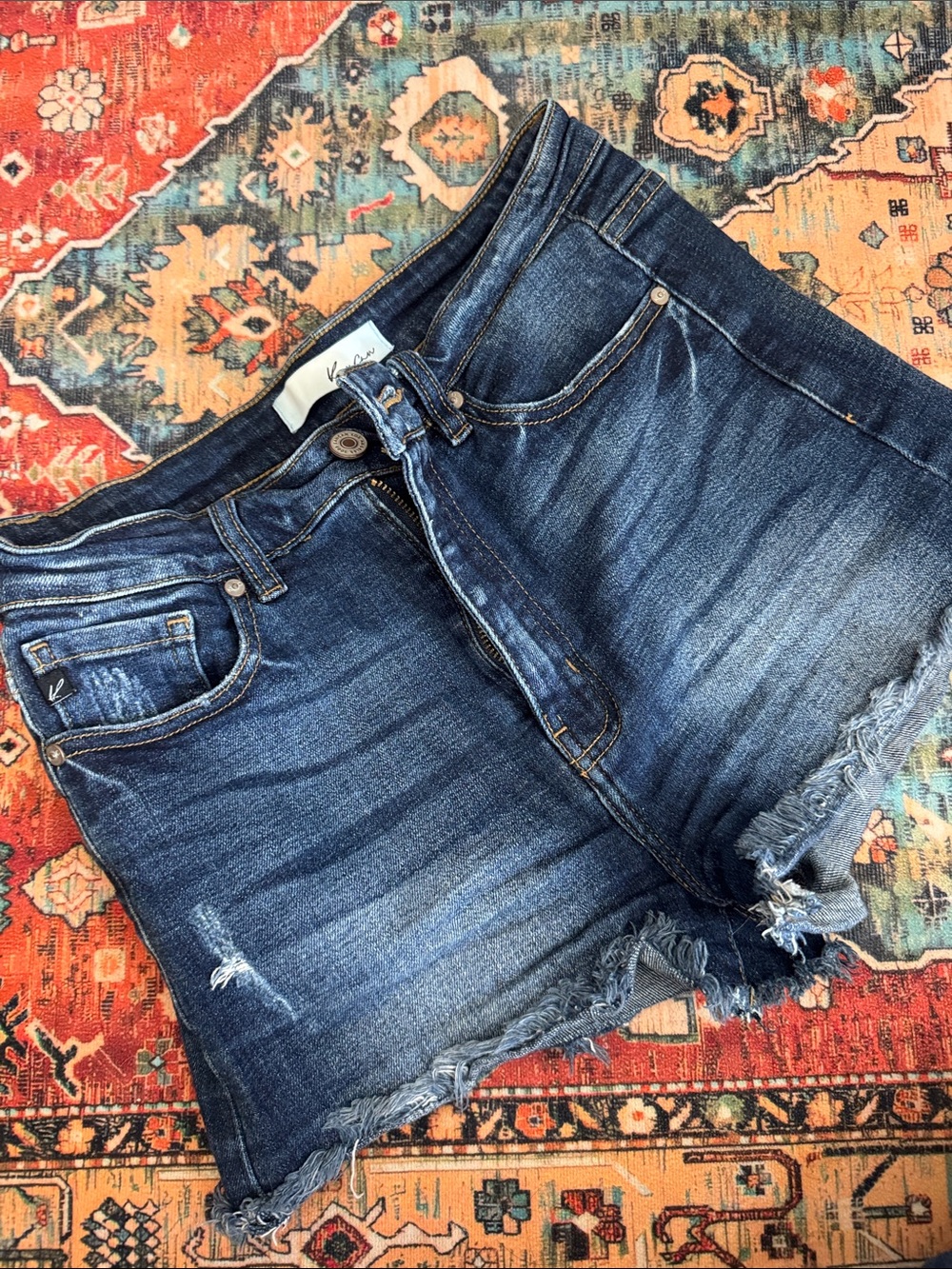 KanCan Dark Blue Denim Jeans with Contrast Stitching